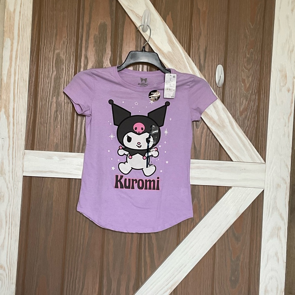 Sanrio Kuromi Lavender Kids Tee. Print on Front and Back. Size Kids Large - Picture 3 of 6